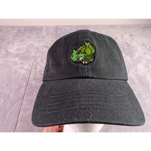 Pokemon Bulbasaur Pixel Art Black Cotton Adjustable Strap Back Dad Hat Cap